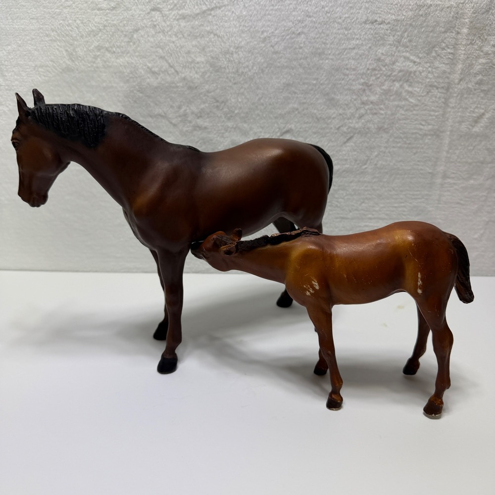 VTG 1973 Breyer Thoroughbred Mare and Foal Set #3155